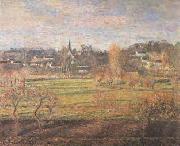 February-Sunrise-Bagincourt, Camille Pissarro